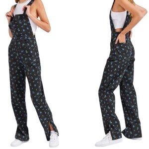 We Wore What  Slouchy Slit Overalls NWT